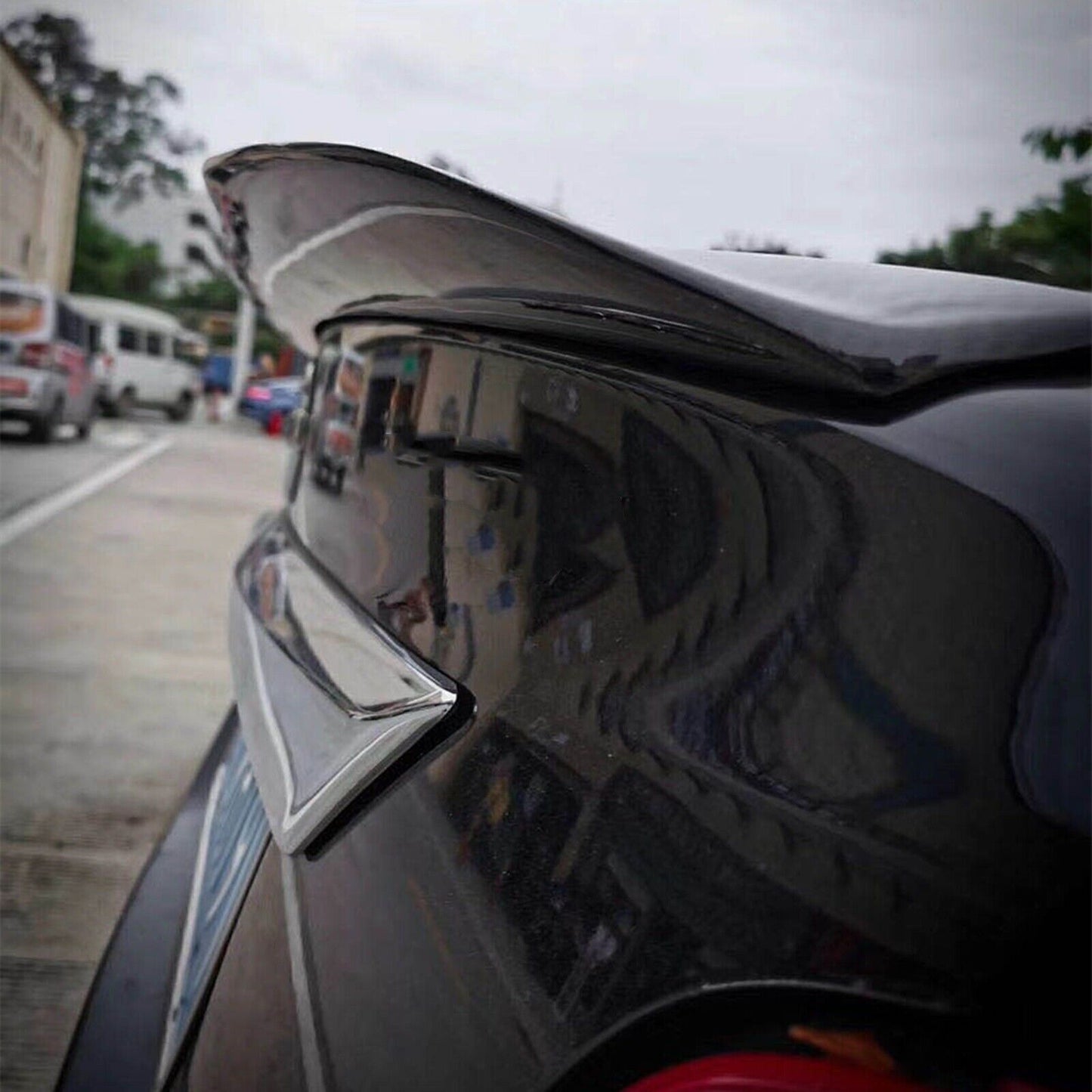 1 Set Rear Wing Spoiler Lip Carbon Fiber For Nissan Altima 2013-2015 Sedan PSM