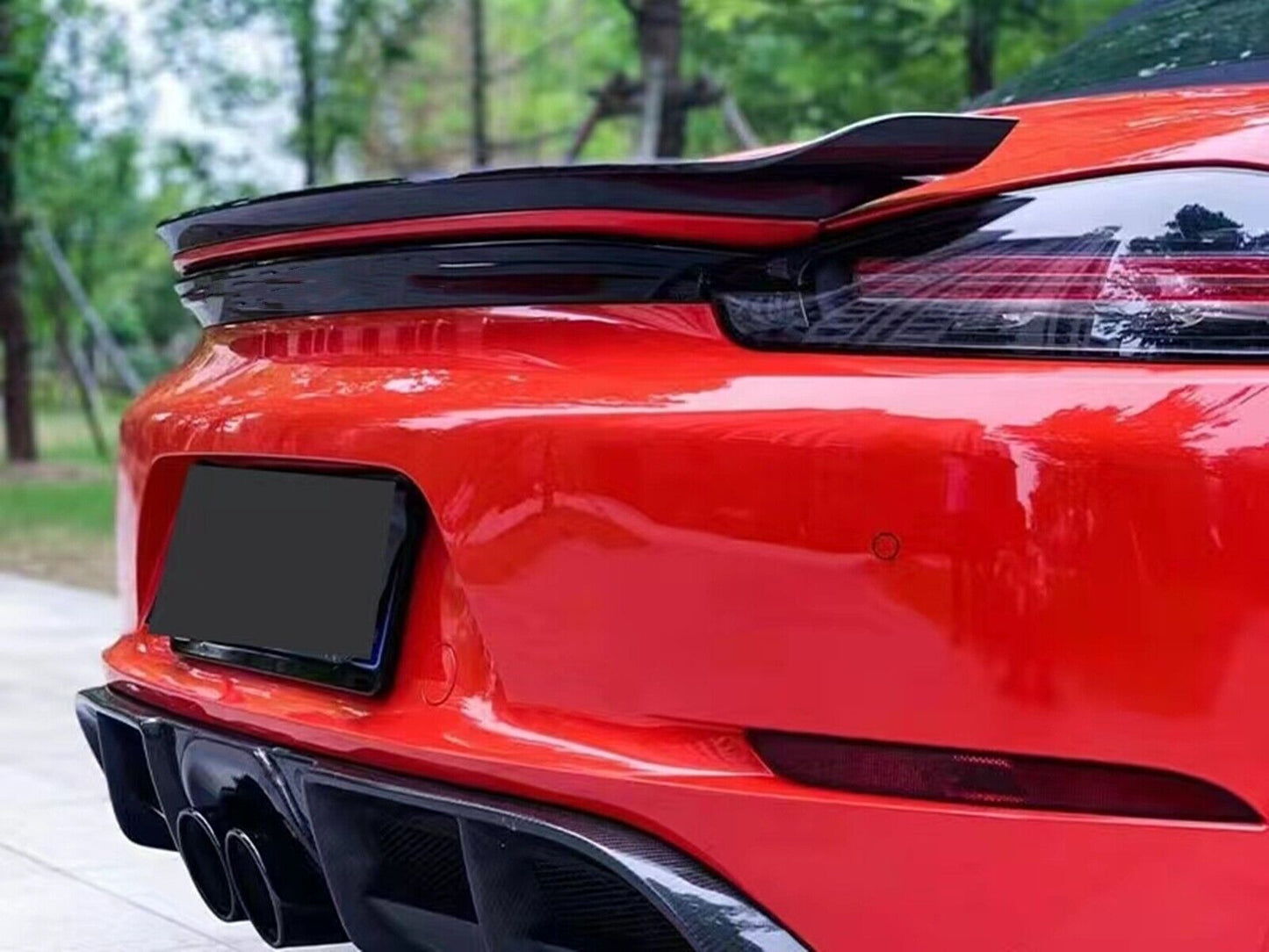 1x Carbon Fiber Car Rear Spoiler Lip Roof Wing For Porsche 718 Boxster 2017-2019