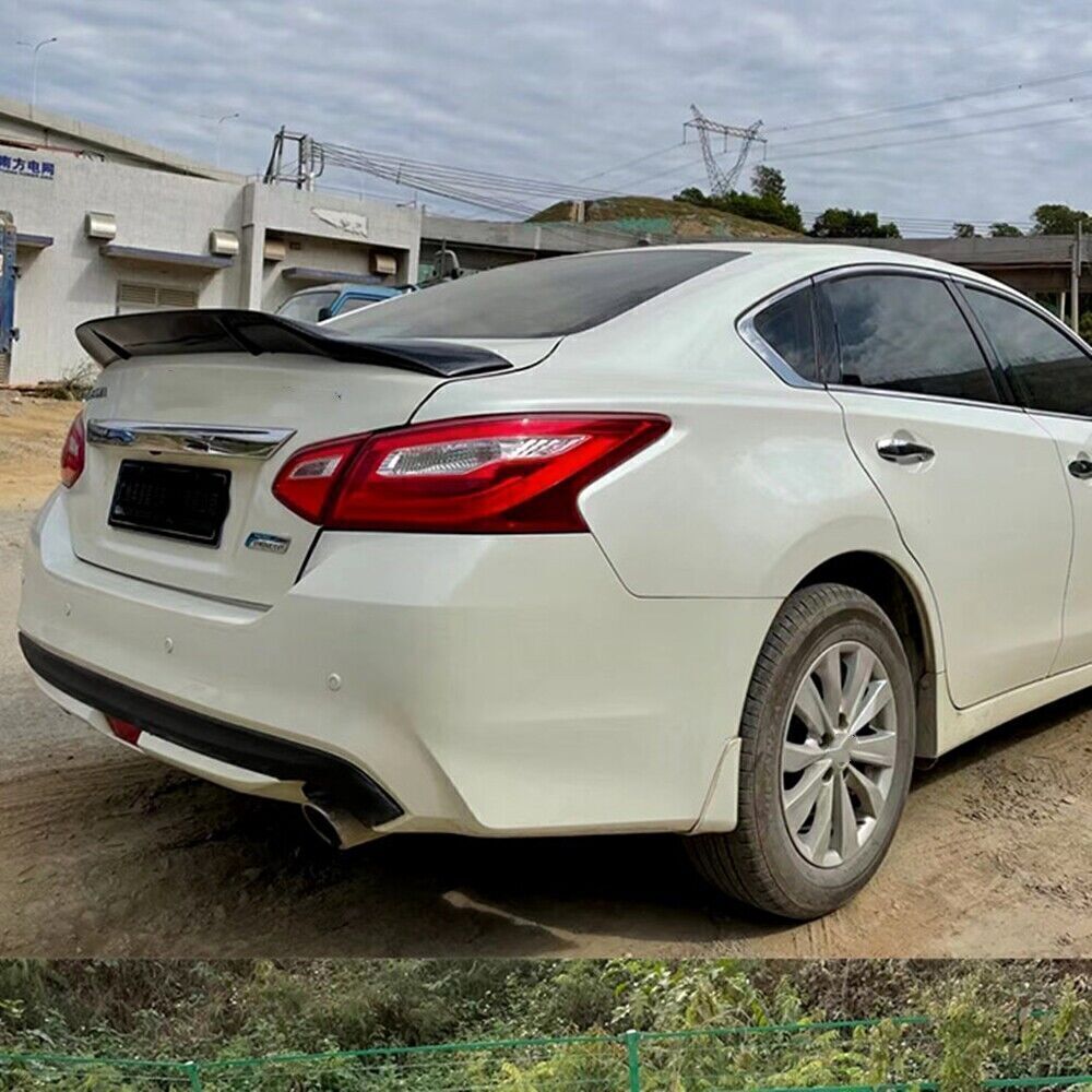 R Style Carbon Fiber Rear Trunk Spoiler Lip For Nissan Altima Teana 2013-2015