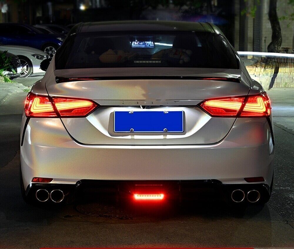 1 Set Gloss Black Rear Spoiler Lip W/LED For TOYOTA Camry Sport SE XSE 2018-2023