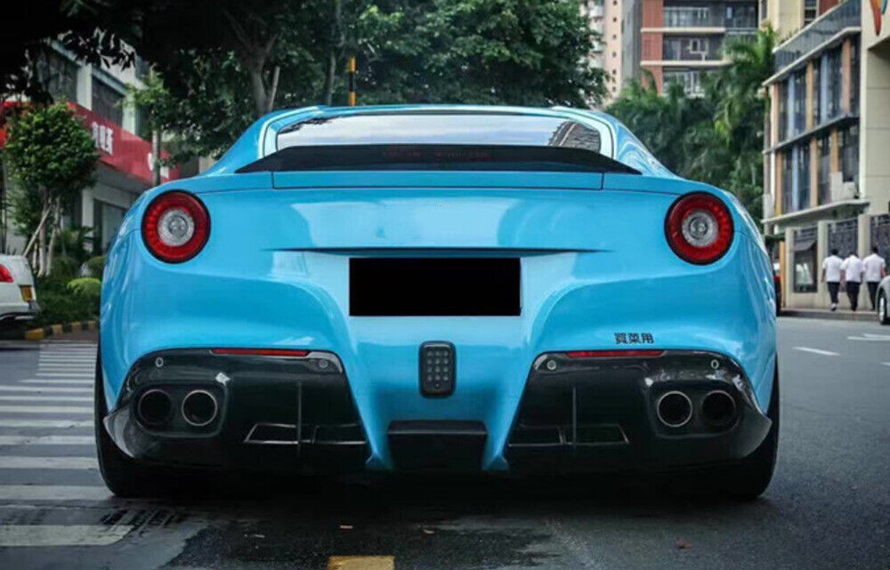 1Pc Real Carbon Fiber Rear Trunk Spoiler Wing Lip Kit For Ferrari F12 2011-2016