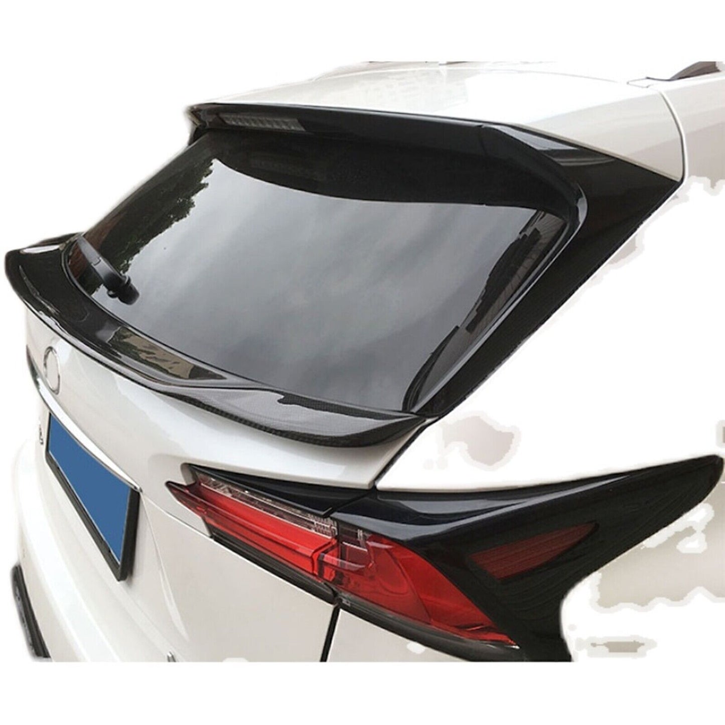 1x Carbon Fiber Rear Trunk Spoiler Wing For Lexus NX200 NX300 2015-2021 Black