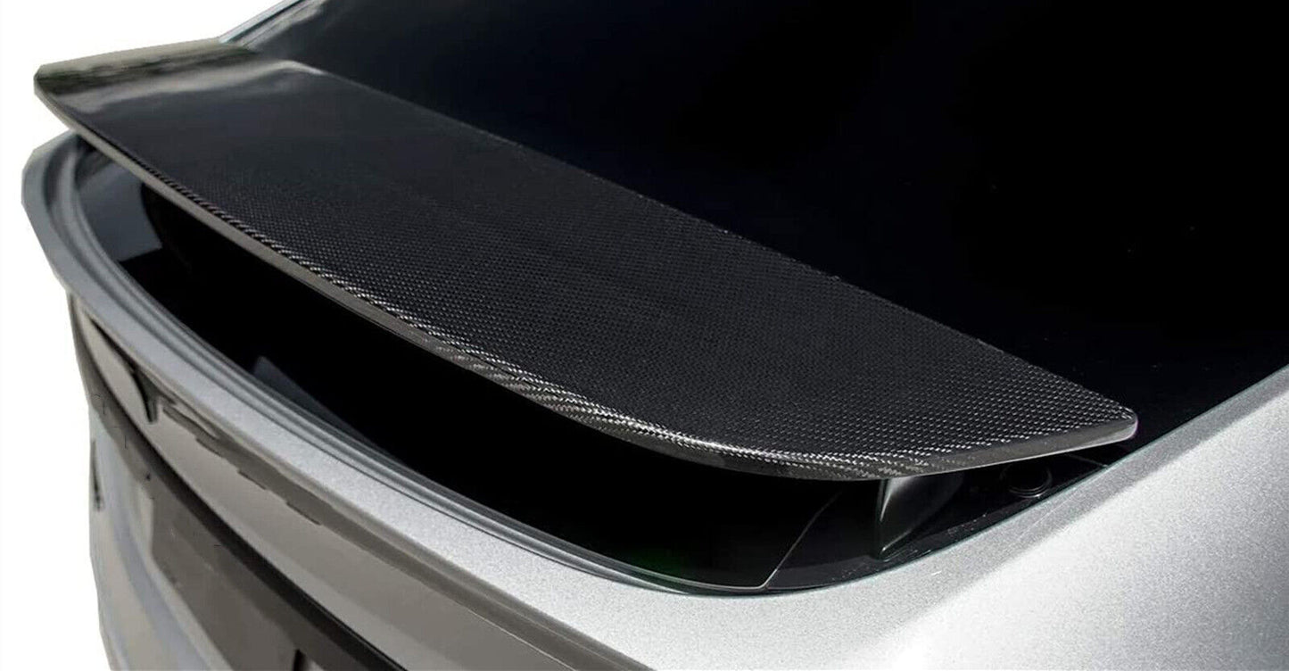 1Pc Real Carbon Fiber Rear Trunk Spoiler Wing Lip For Tesla Model X 2016-2022