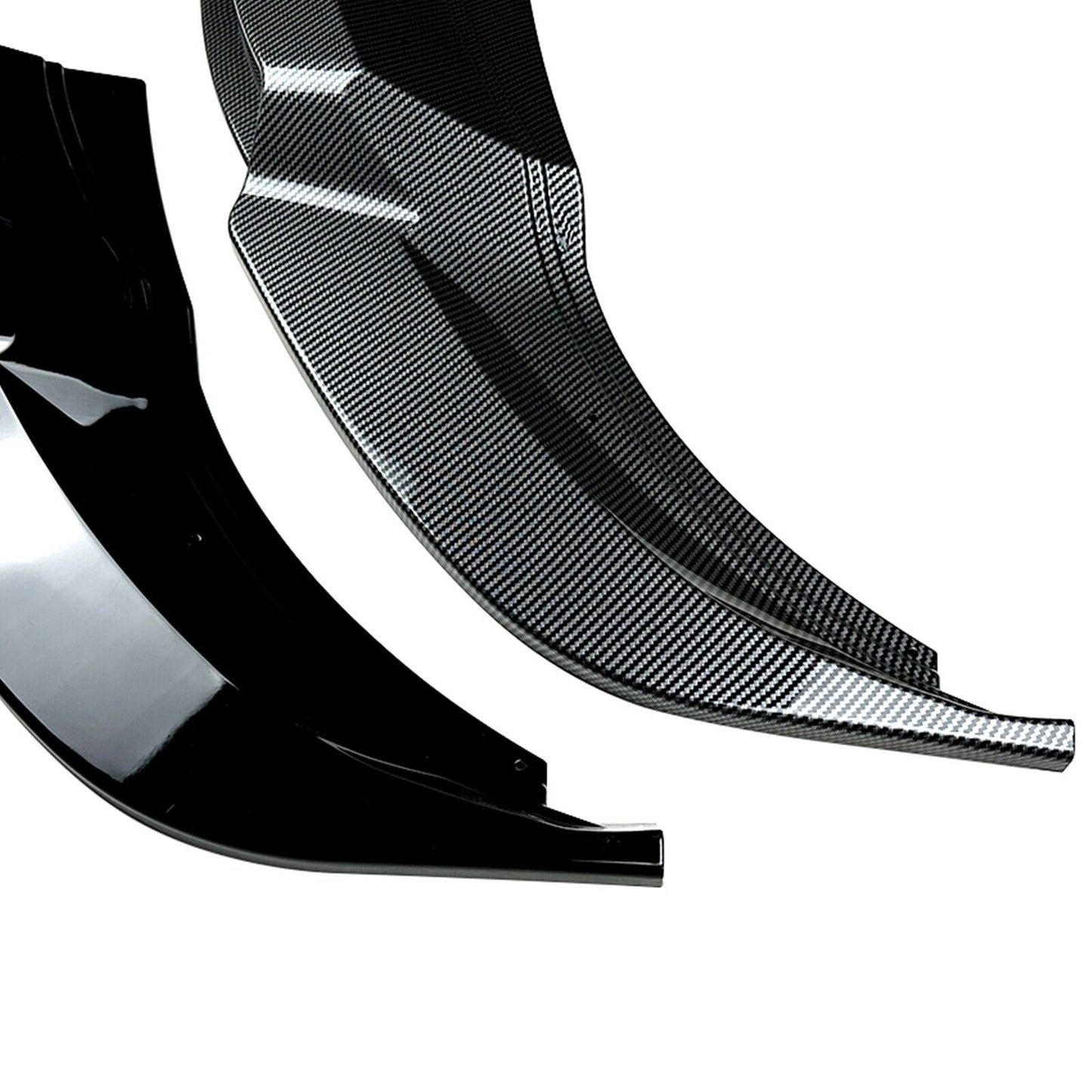 3Pcs Front Bumper Spoiler Lip For Volkswagen Tiguan Rline 2021 2022-2023 Black