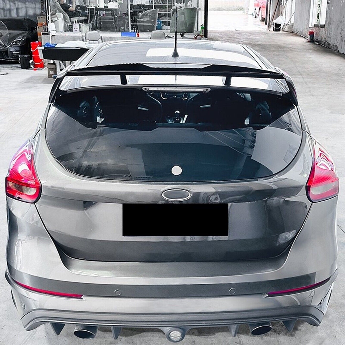 Rear Trunk Roof Spoiler Wing For Ford Focus MK3 ST-Line ST 2011-2018 Gloss Black