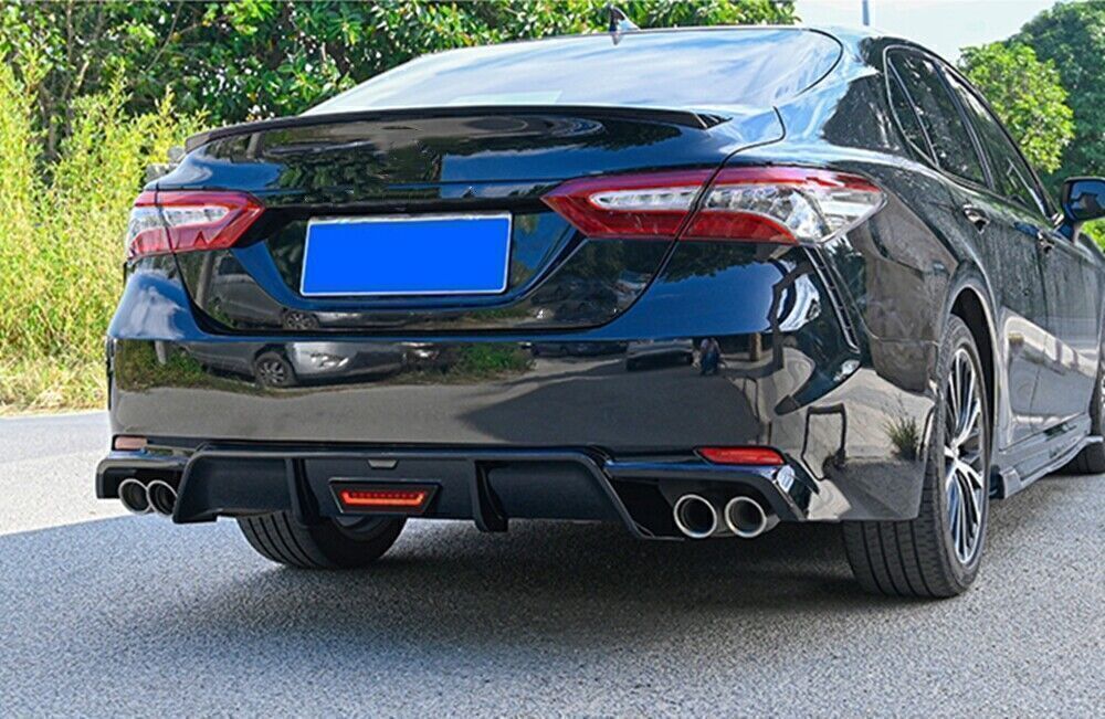 1 Set Gloss Black Rear Spoiler Lip W/LED For TOYOTA Camry Sport SE XSE 2018-2023