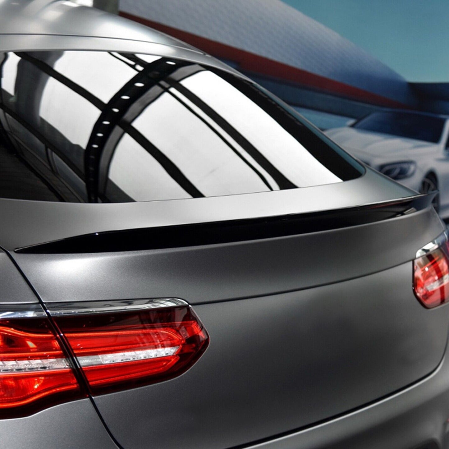 1x Glossy Black Rear Spoiler Wing For Benz GLC Coupe C253 GLC260 300 AMG 2016-23