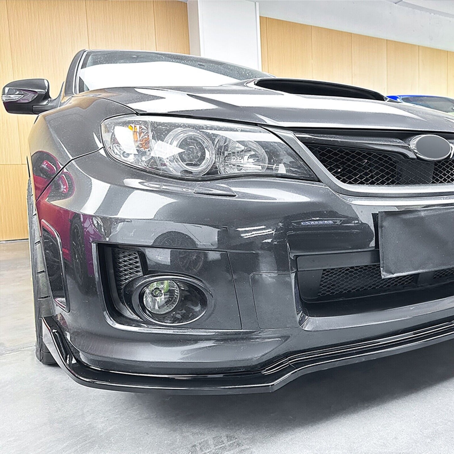 1Set Car Front Bumper Spoiler Lip Kit For Subaru Impreza WRX STI 2011-2014 Black