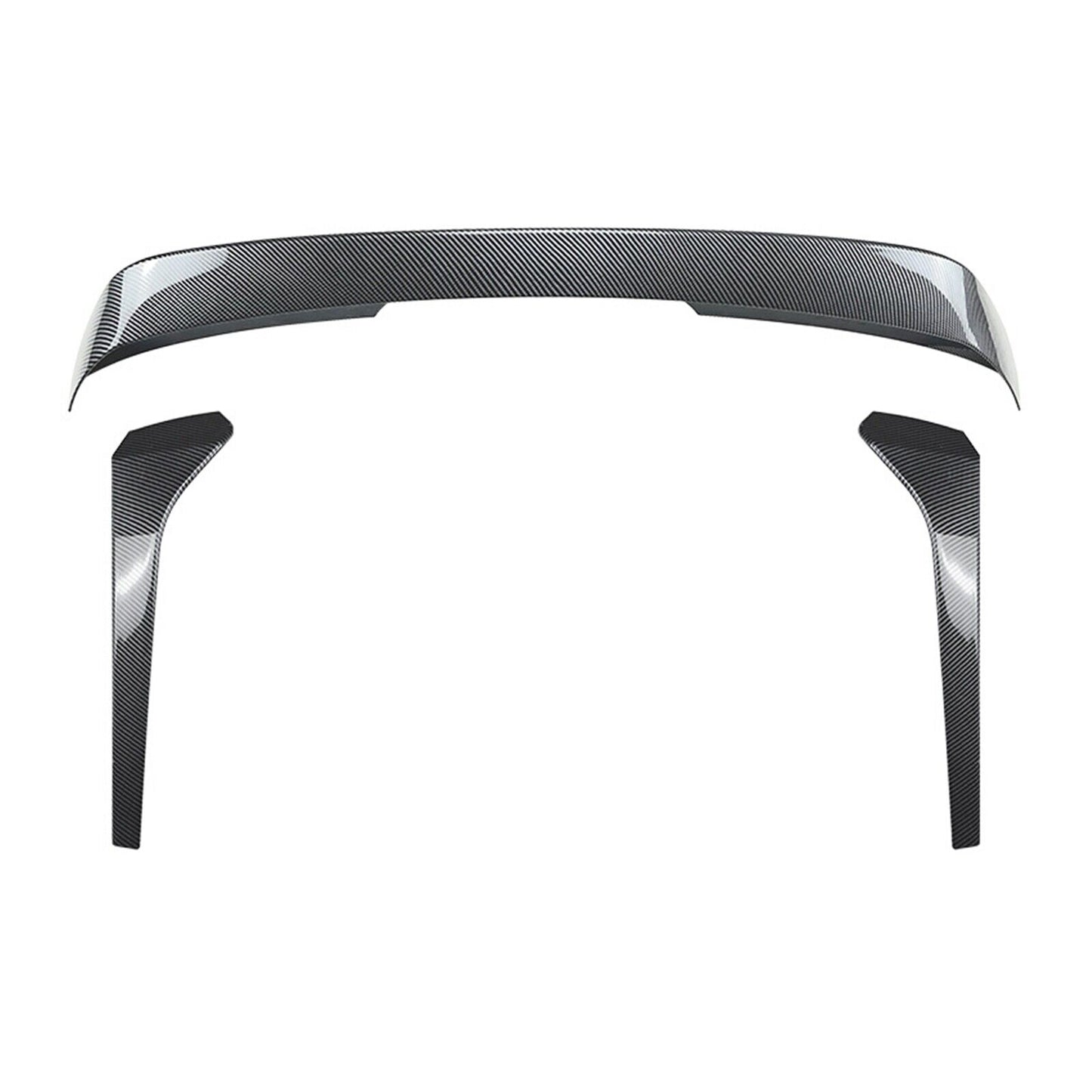 3x Rear Trunk + Window Side Spoiler Wing For Volkswagen Tiguan MK2 2017-23 Rline