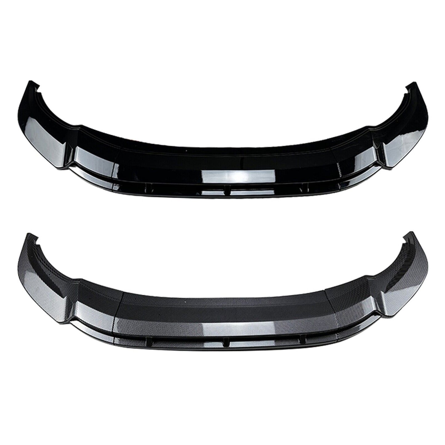 3Pcs Front Bumper Spoiler Lip For Volkswagen Tiguan Rline 2021 2022-2023 Black