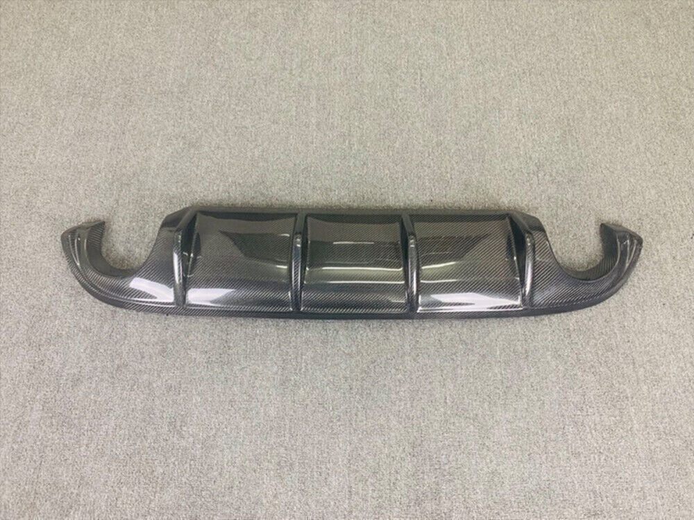 1 Set Carbon Fiber Black Rear Bumper Diffuser Lip kit For Infiniti Q50 2014-2017