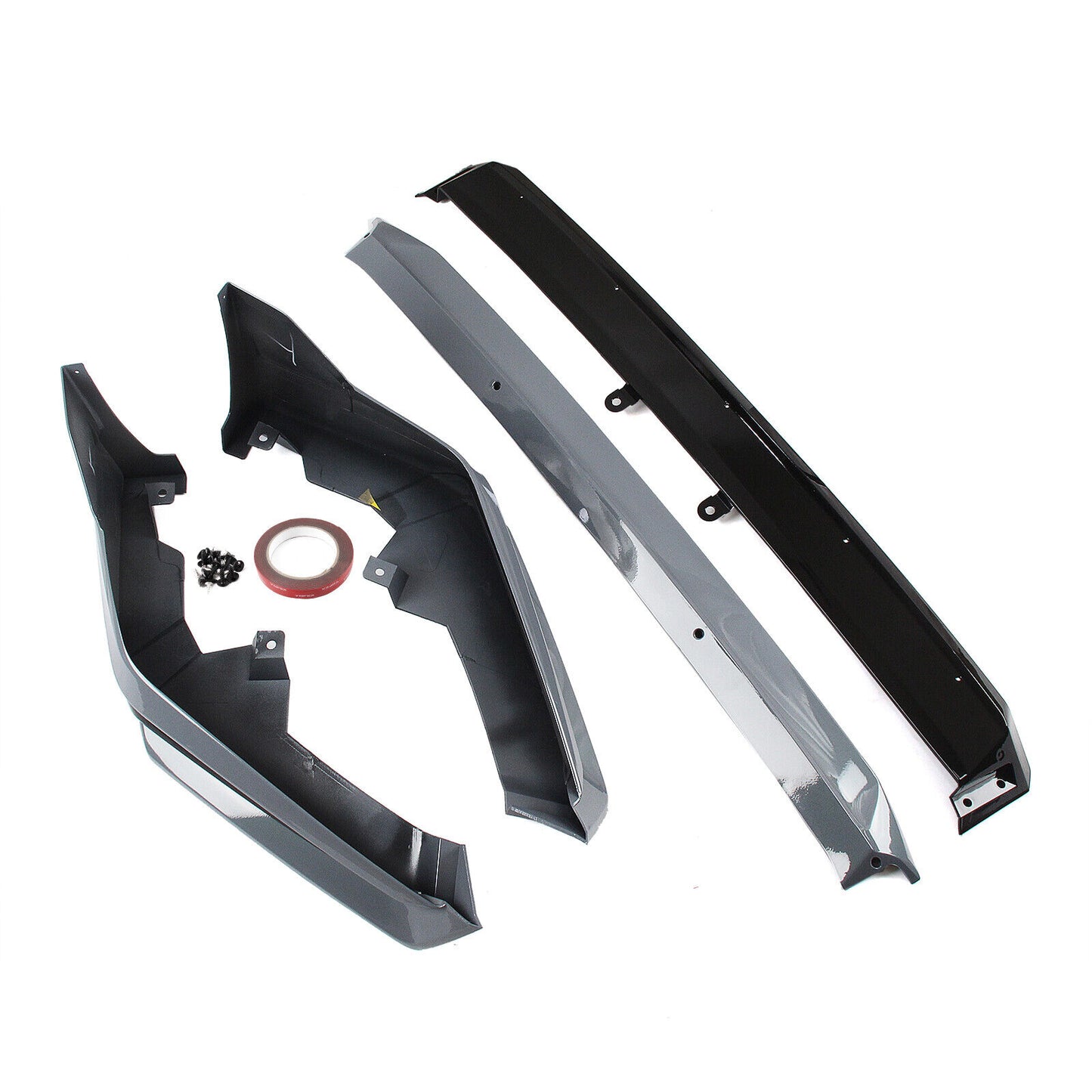 1Set Front Bumper Spoiler Lip Side Cover Gray For Honda Civic 11th All 2022-2024