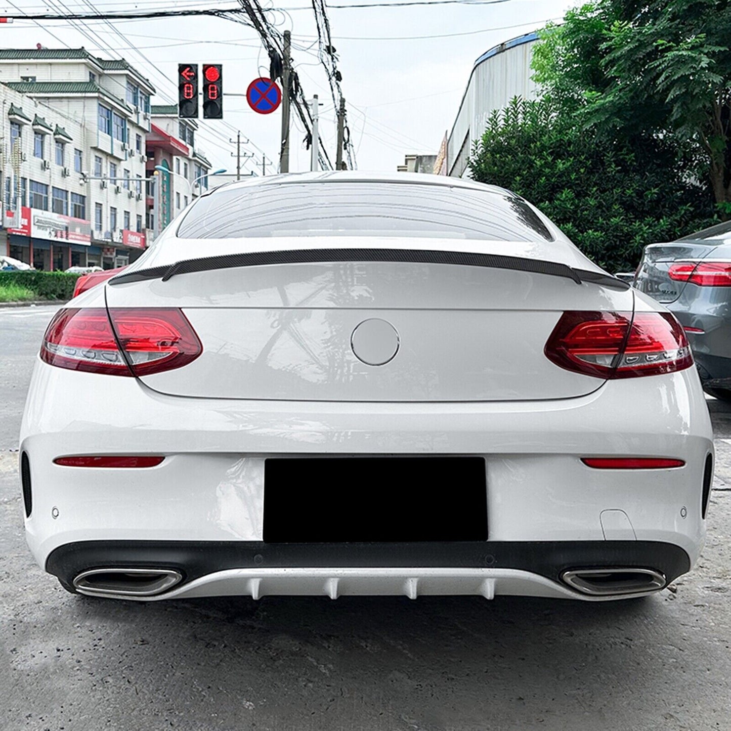 Rear Trunk Spoiler Wing For Benz C Class Coupe C205 C200 C260 C300 AMG 2015-2021