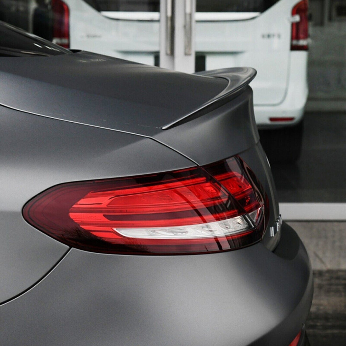 1x Glossy Black Rear Spoiler Wing For Benz C Coupe C205 C Class AMG 2015-2021