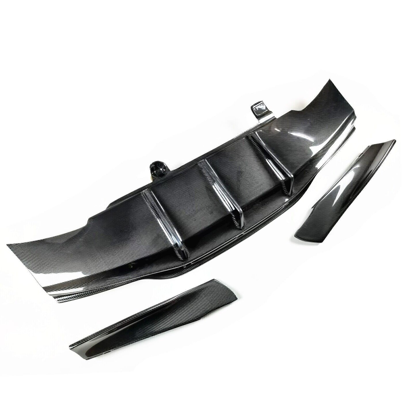1Set Carbon Fiber Rear Bumper Diffuser Lip For Benz C63 AMG S PSM 2015-2021 2 Dr