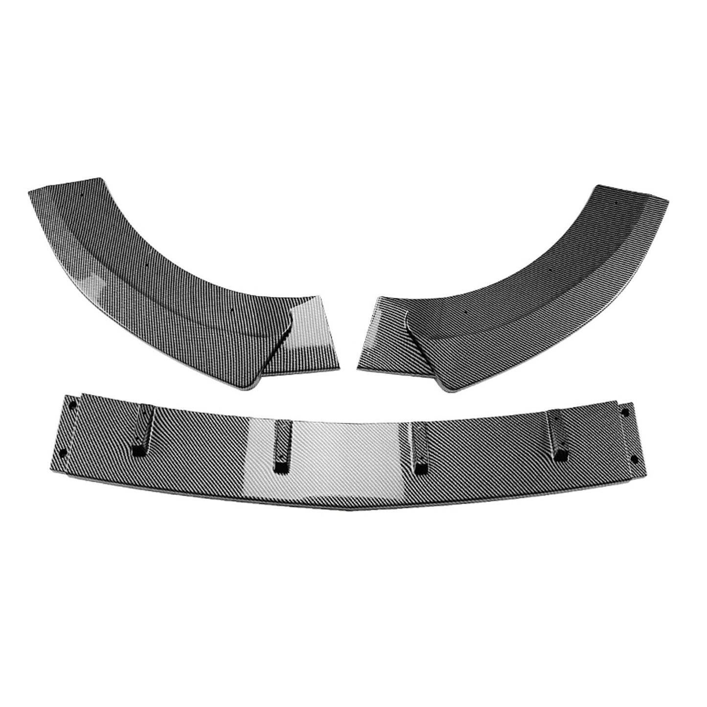 1Set Front Bumper Spoiler Lip For Benz V-Class W447 2016-2024 Carbon Fiber Look