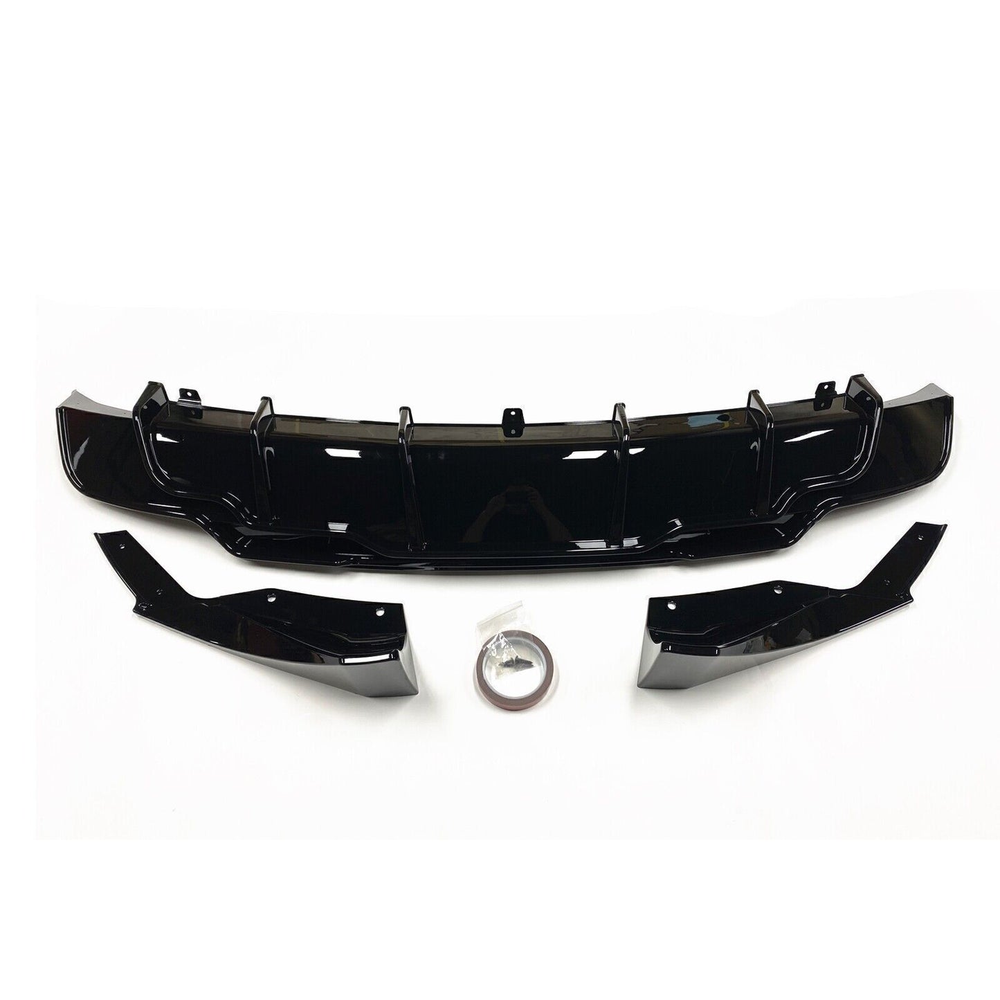 1Set BLK Rear Bumper Diffuser Lip Side Splitter Cover For Tesla Model 3 2017-23