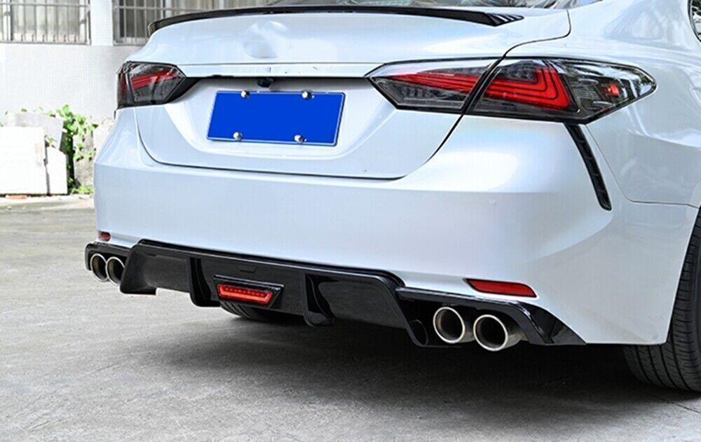 1 Set Gloss Black Rear Spoiler Lip W/LED For TOYOTA Camry Sport SE XSE 2018-2023