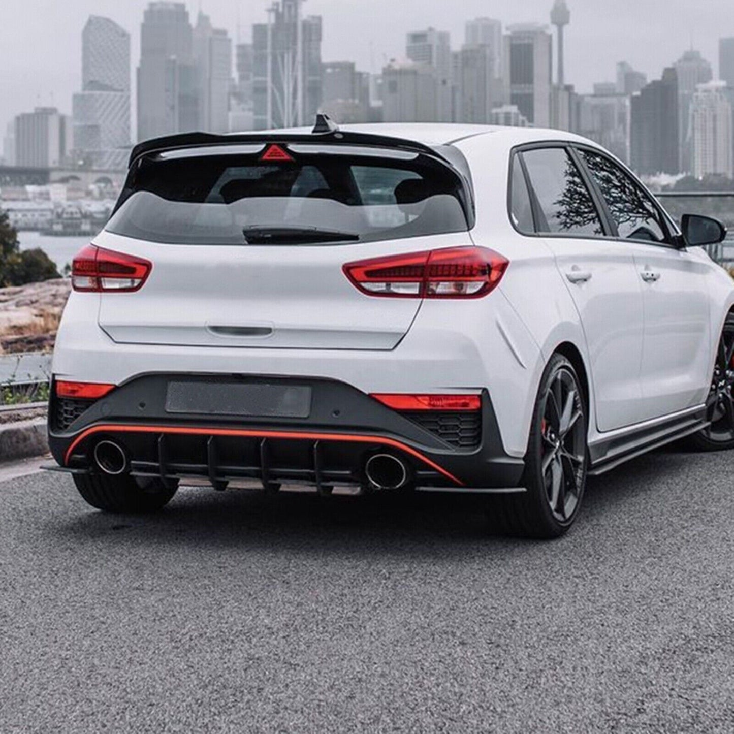 1 Set Rear Bumper Diffuser Lip Side Spoiler For Hyundai I30N Hatchback 2020-2022