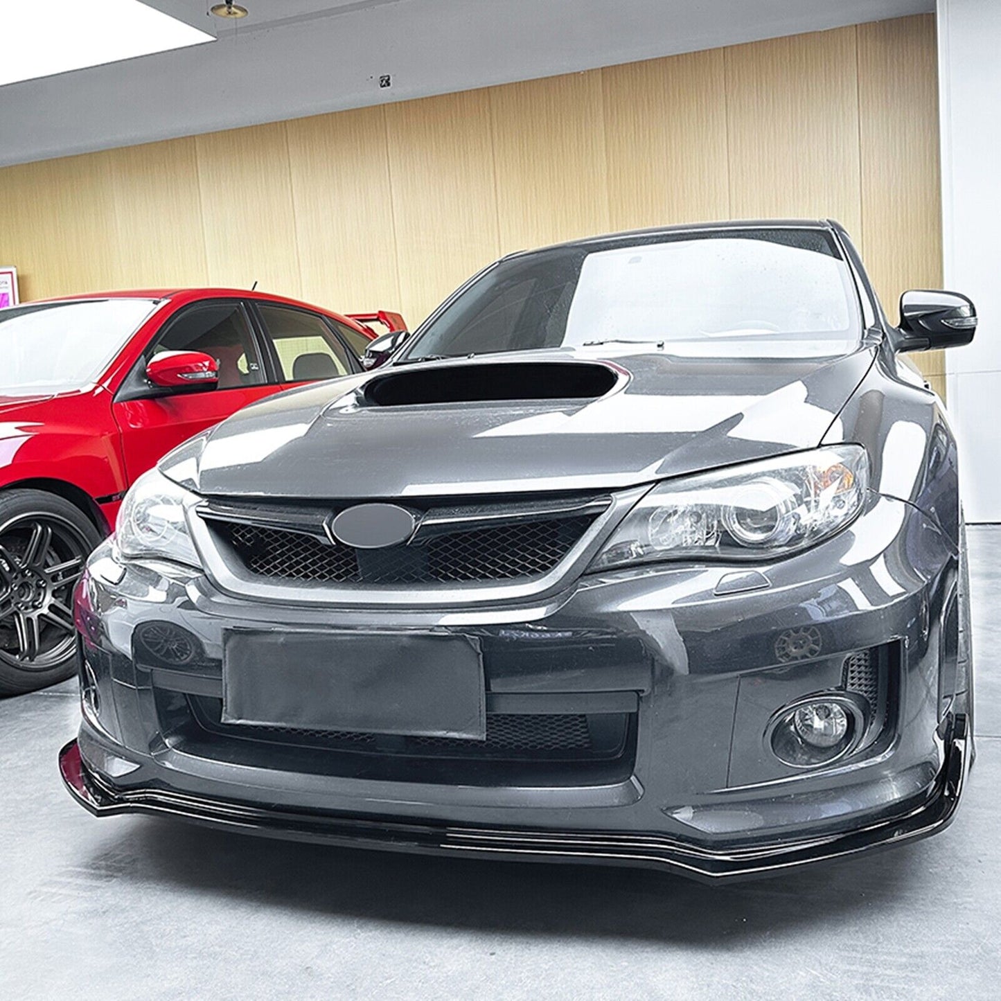 1Set Car Front Bumper Spoiler Lip Kit For Subaru Impreza WRX STI 2011-2014 Black