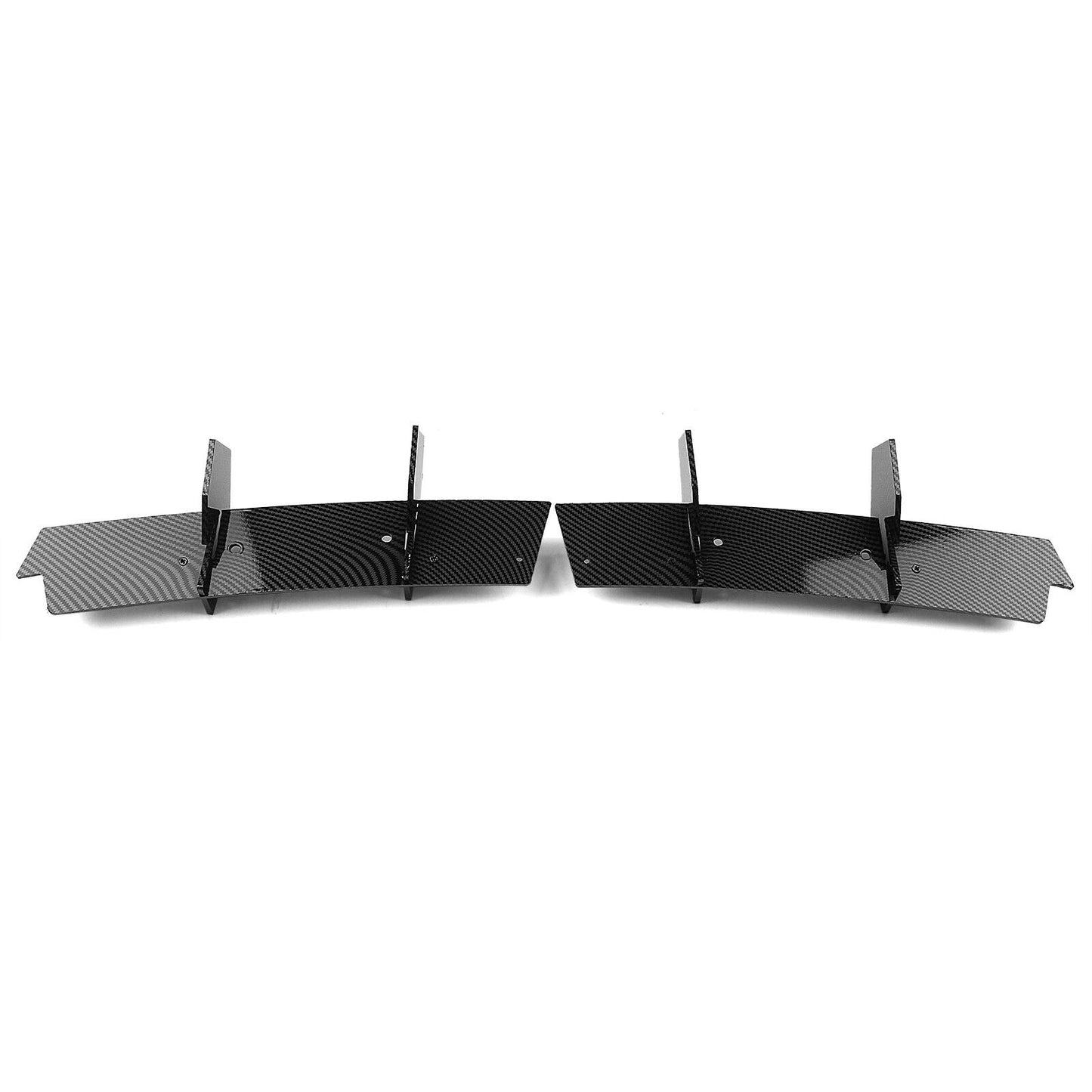 1Set Rear Bumper Diffuser Lip Kit For Ford Mustang 2015-2021 Carbon Fiber Look