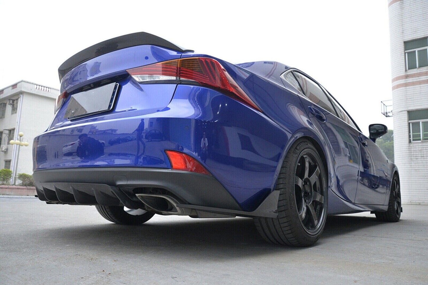 3x Rear Diffuser Trailer Cover Kit For LEXUS IS300 IS350 F Sport Sedan 2017-2019