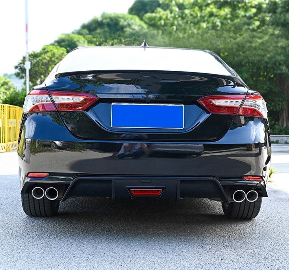1 Set Gloss Black Rear Spoiler Lip W/LED For TOYOTA Camry Sport SE XSE 2018-2023