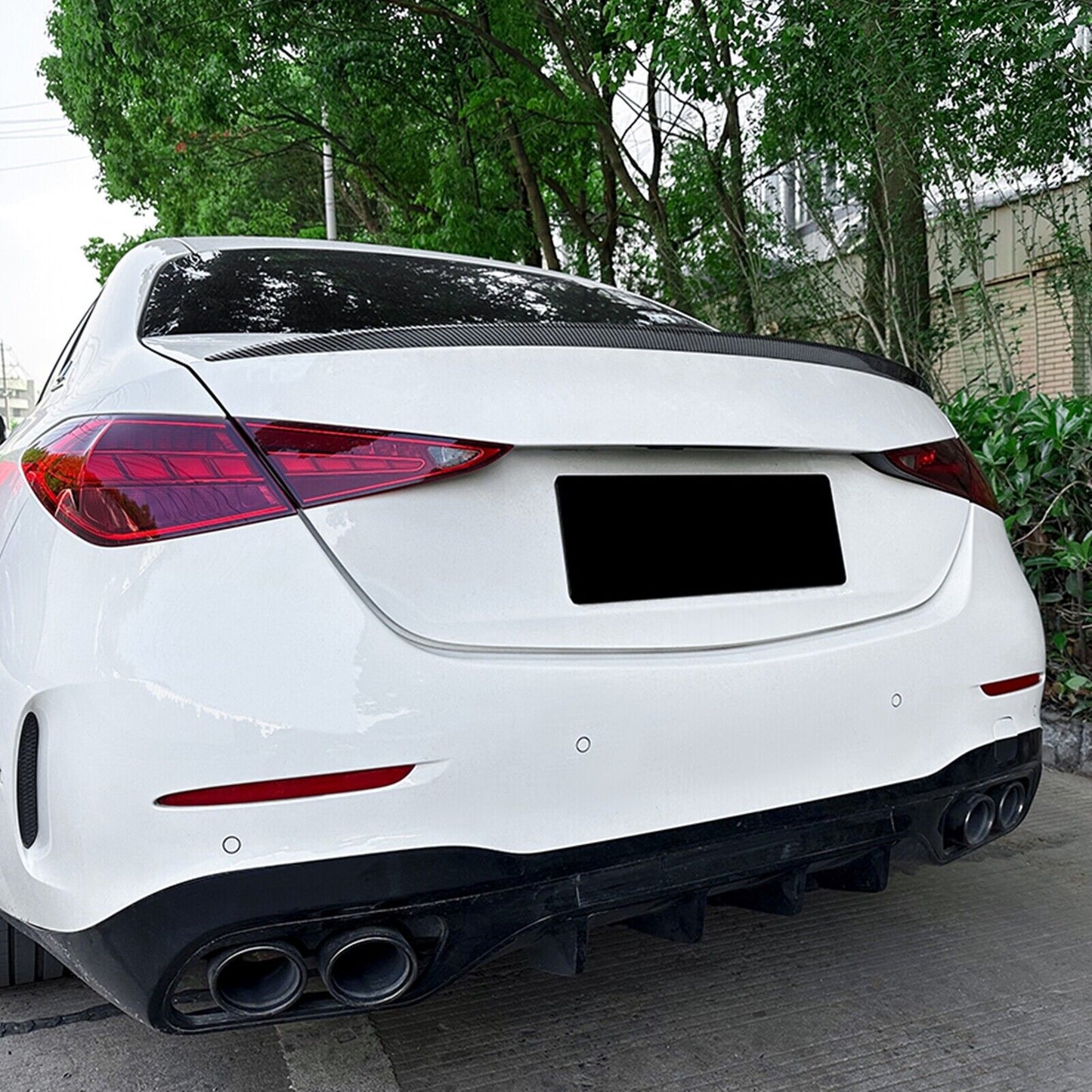 Rear Trunk Spoiler Wing For Benz C Class W206 C300 AMG Sedan 2021-2023 Carbon Fiber