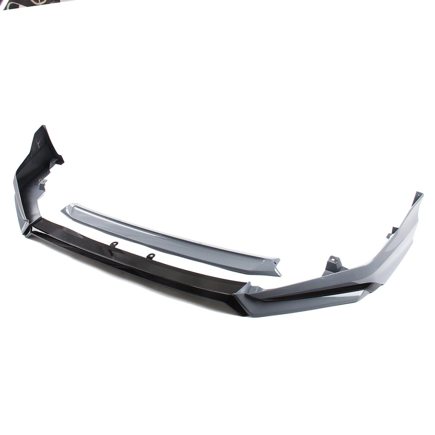 1Set Front Bumper Spoiler Lip Side Cover Gray For Honda Civic 11th All 2022-2024