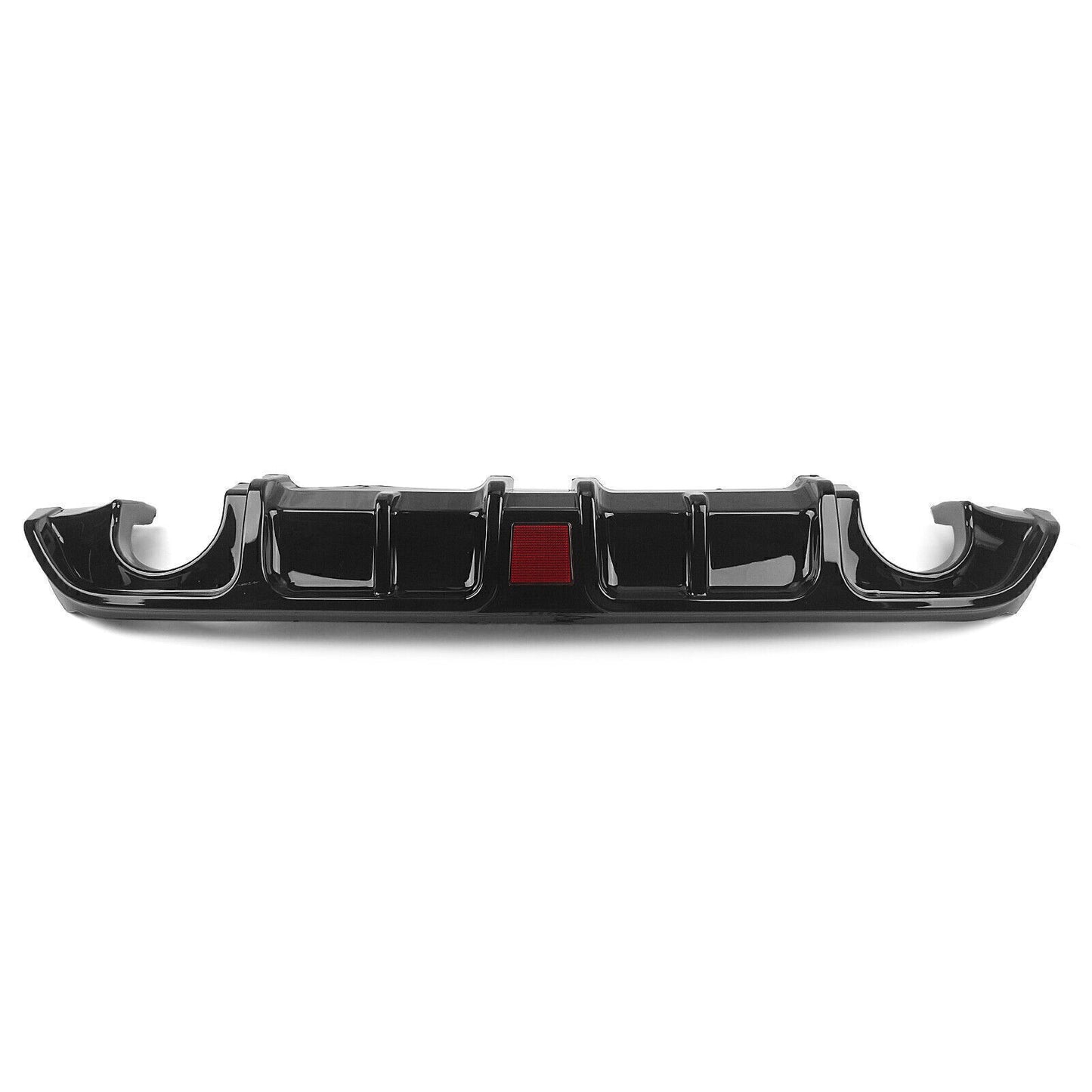 1Set Gloss Black Rear Bumper Diffuser W/LED Brake Light For Infiniti Q60 2017-22