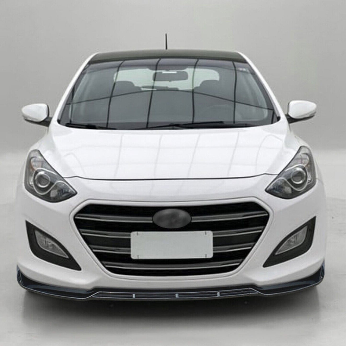 1Set Car Front Bumper Spoiler Lip For Hyundai I30 MK2 MK2.5 2012-17 Carbon Look