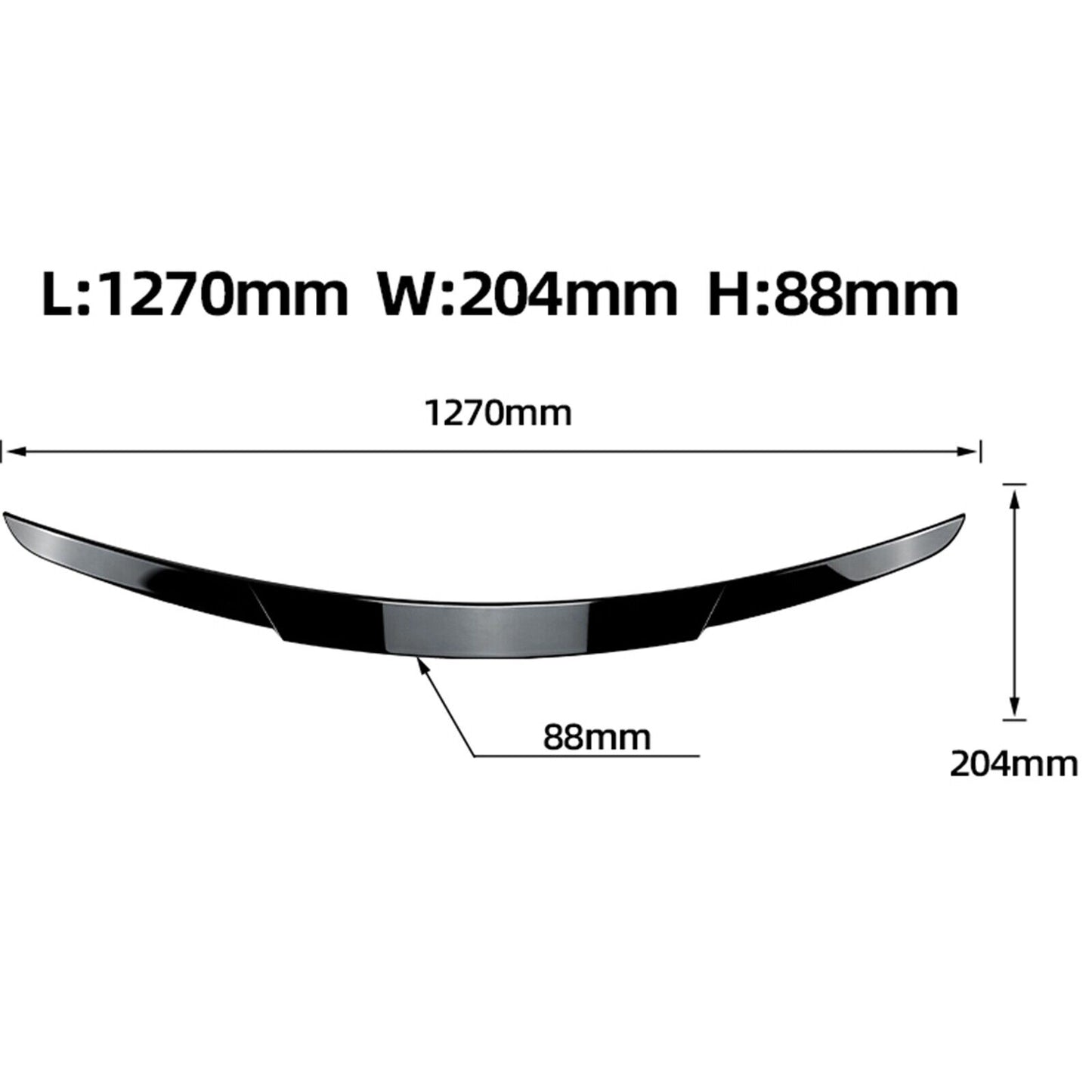 1Pc Rear Trunk Spoiler Lip Wing For Mercedes Benz GLE Coupe C167 2020-2023 Black