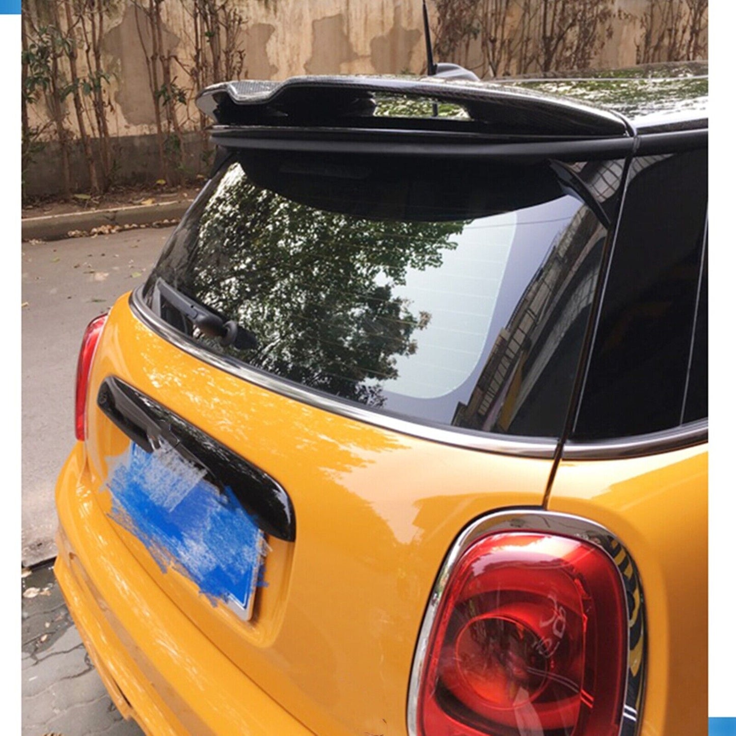 1x Carbon Fiber Rear Trunk Spoiler Roof Wing Lip For Mini Cooper S F56 2013-2023