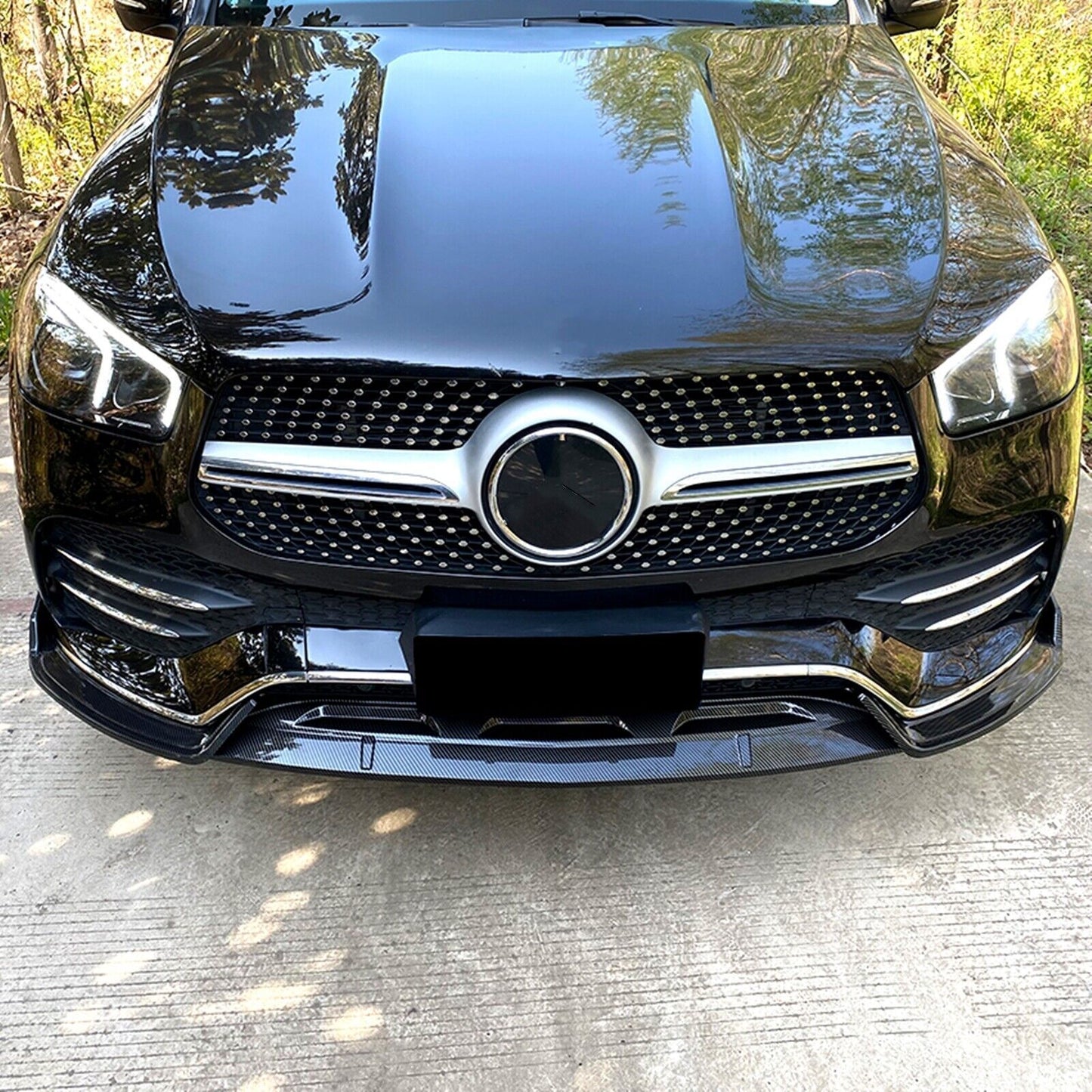 1Set Front Bumper Spoiler Lip For Mercedes Benz GLE W167 C167 2020-2023 CB Style