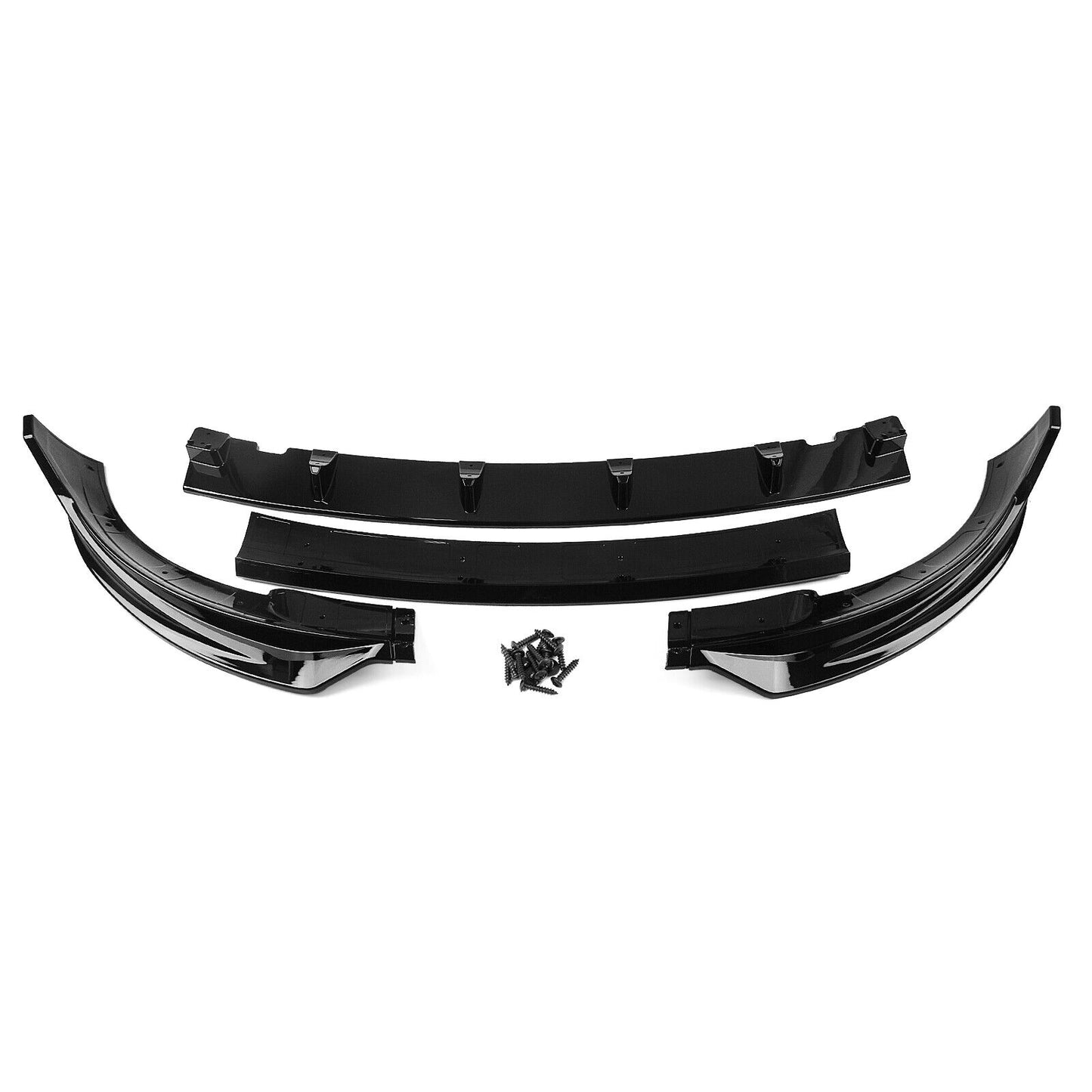 Glossy Black Front Bumper Spoiler Lip Splitter Kit For Tesla Model Y 2020-2023