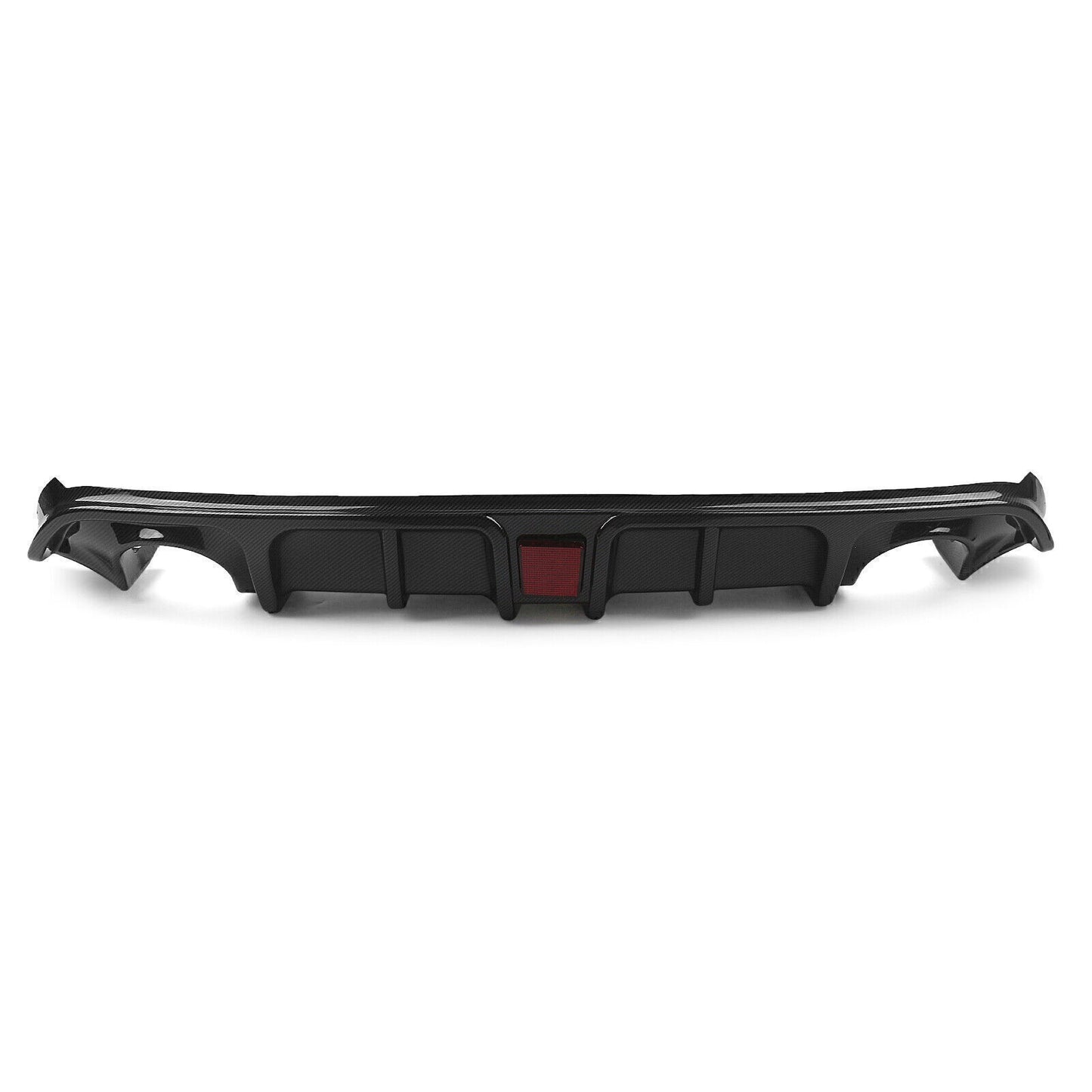 1Set Rear Bumper Diffuser Lip W/LED Light Carbon Look For Infiniti Q60 2017-2022