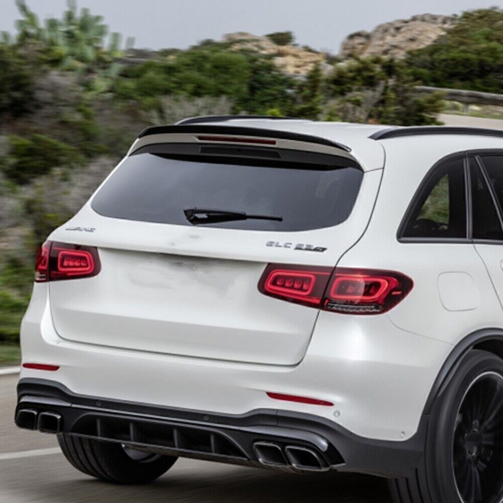 1Pc Black Car Rear Spoiler Lip For Mercedes-Benz X253 GLC200 GLC43 AMG 2016-2022