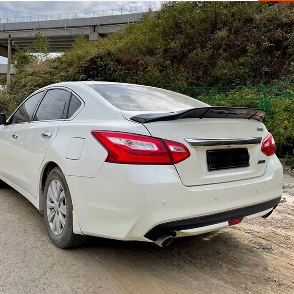 R Style Carbon Fiber Rear Trunk Spoiler Lip For Nissan Altima Teana 2013-2015