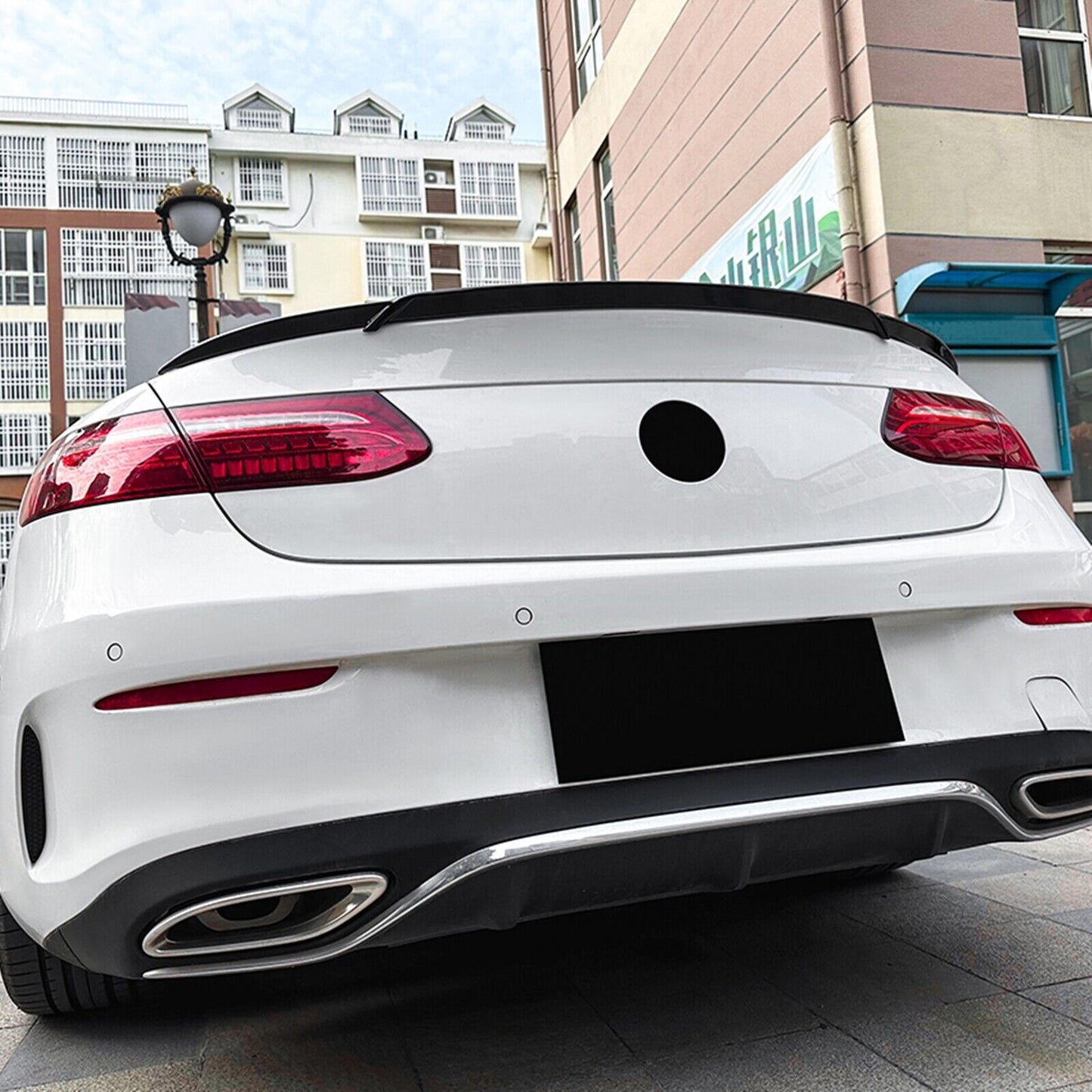 Rear Trunk Spoiler Wing For Mercedes Benz E Class Coupe C238 W238 2017-23 Black