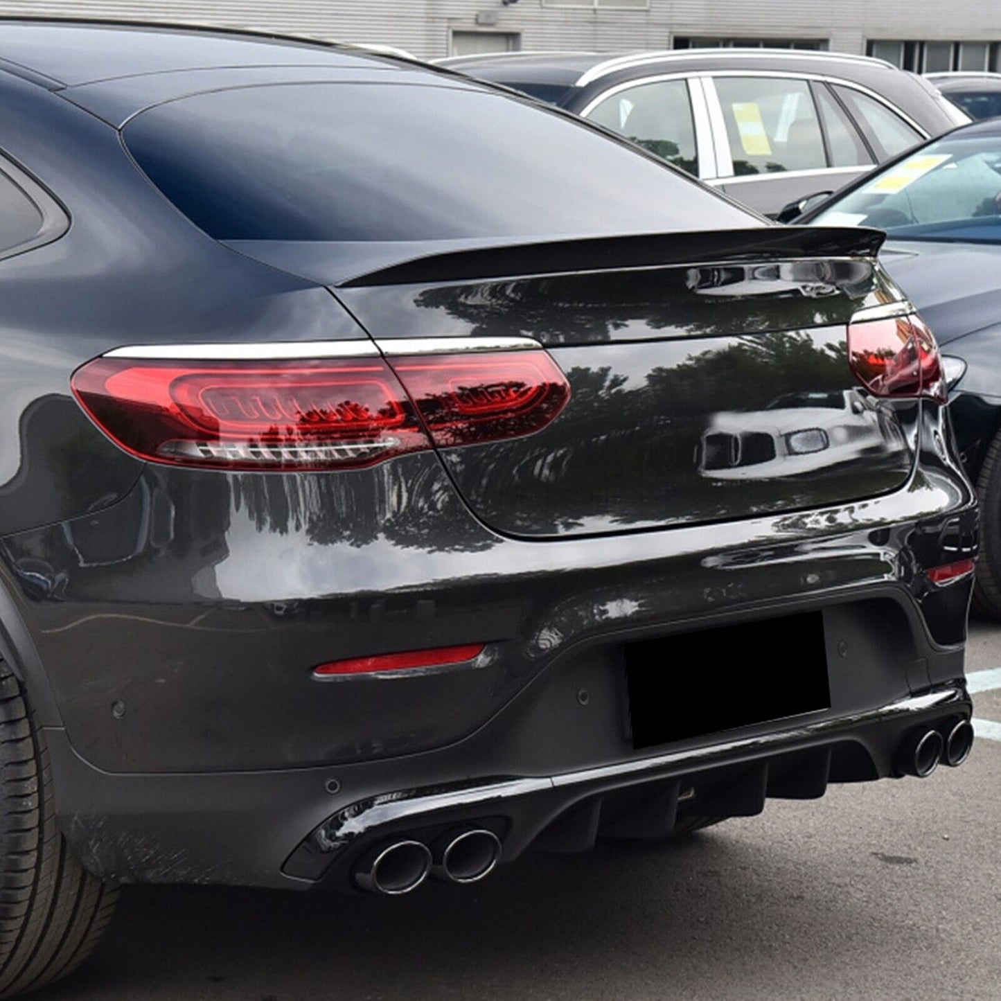 1x Glossy Black Rear Spoiler Wing For Benz GLC Coupe C253 GLC260 300 AMG 2016-23