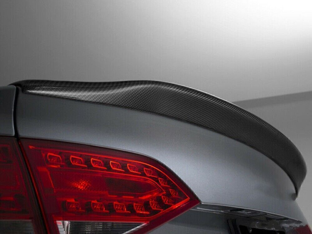 1Pc Car Rear Splitter Wing Lip Tail Wing For AUDI A4 B8 2013-2016 Carbon Fiber
