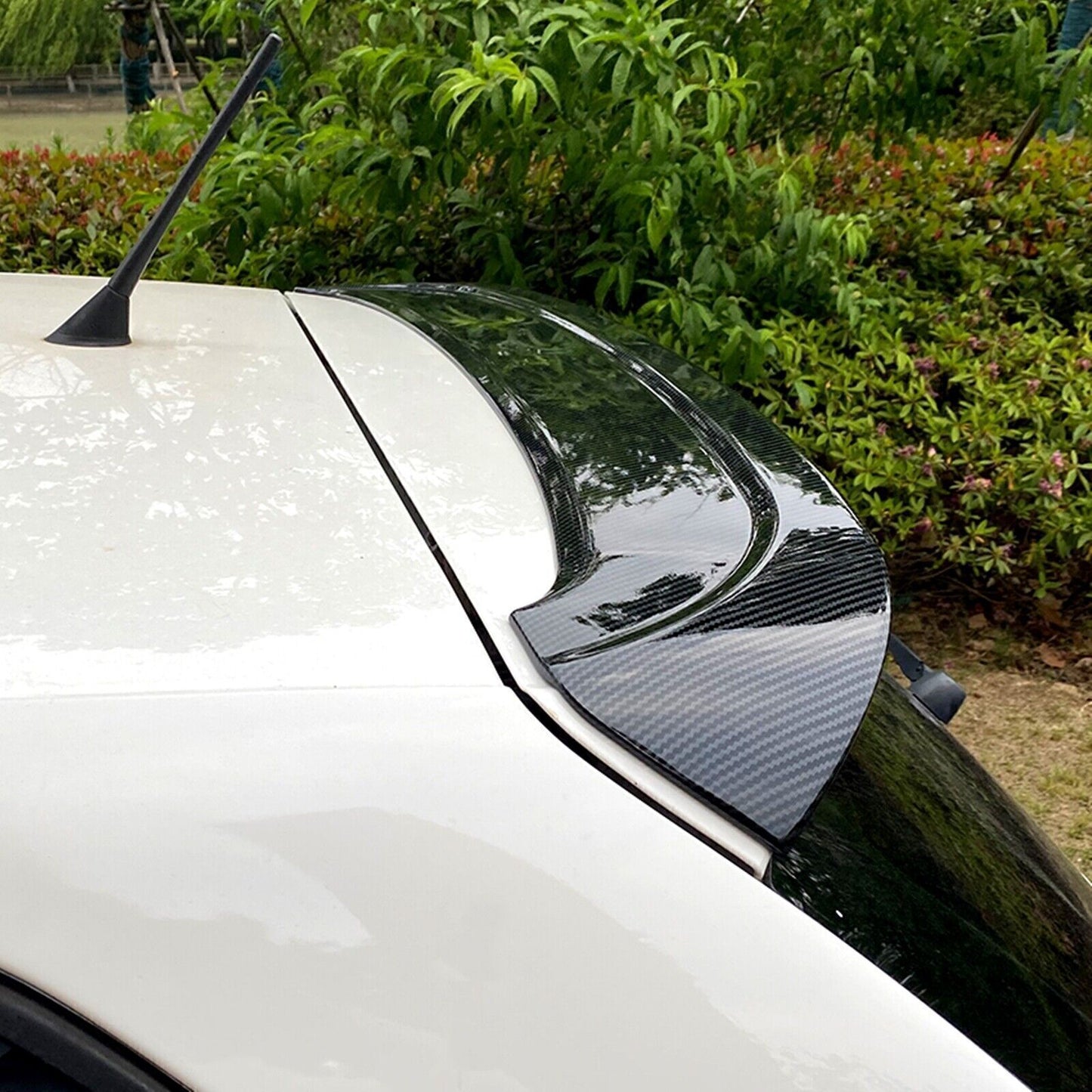 1x Rear Trunk Spoiler Wing Lip For VW Polo MK5 6R 6C 2009-2017 Carbon Fiber Look
