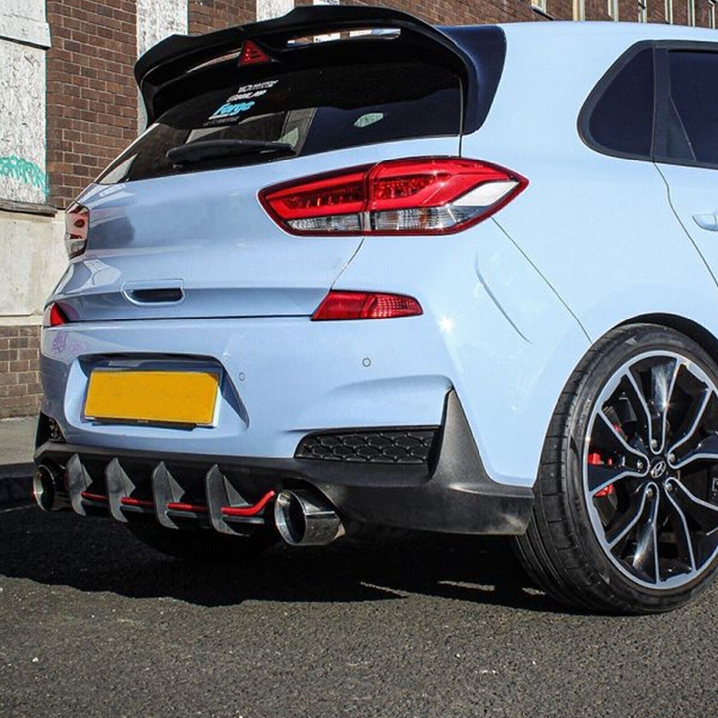 1Set Rear Bumper Diffuser Splitter Cover For Hyundai I30N MK3 Hatchback 2017-19