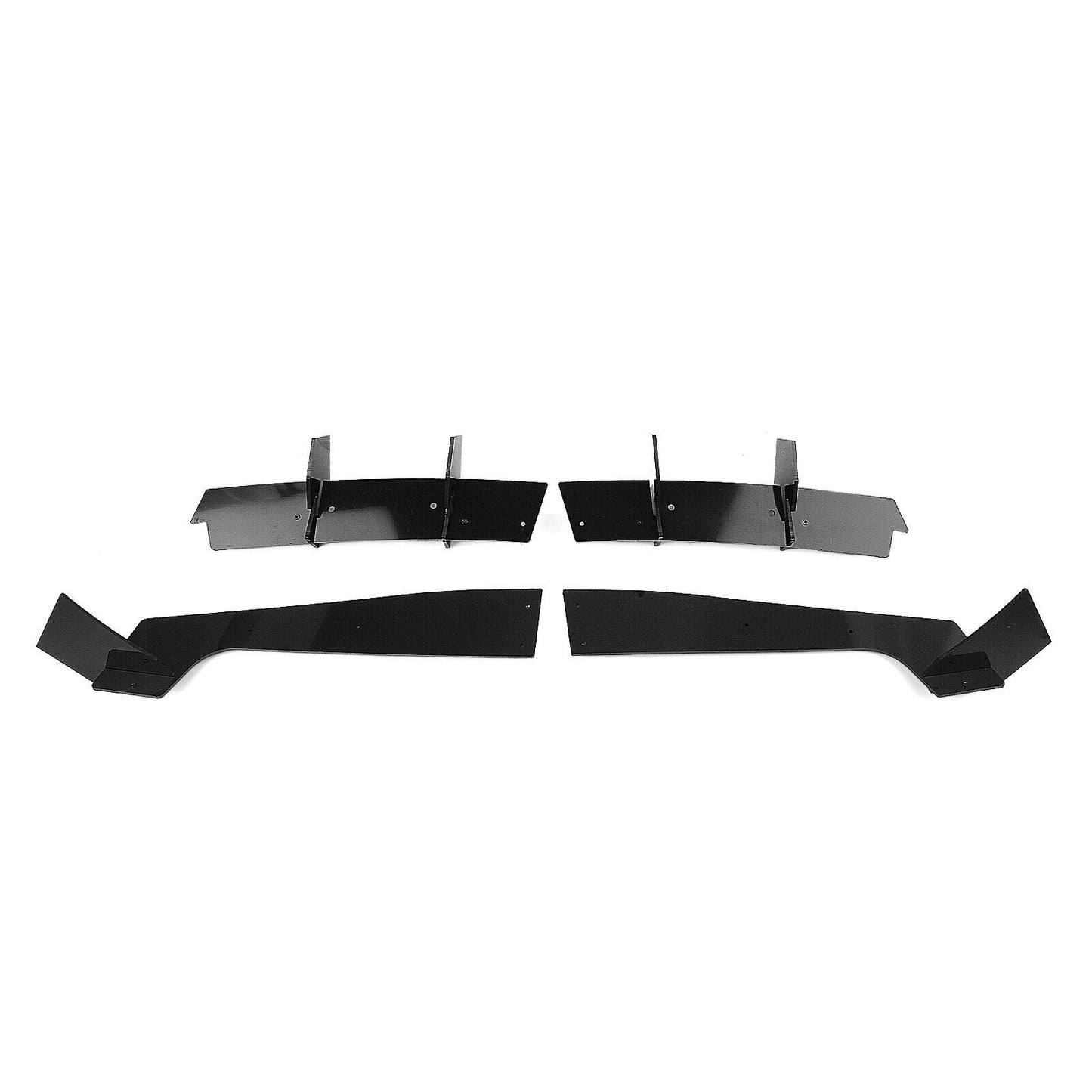 4x Car Rear Bumper Diffuser Lip Kit For Ford Mustang 2015 2016-2021 Gloss Black