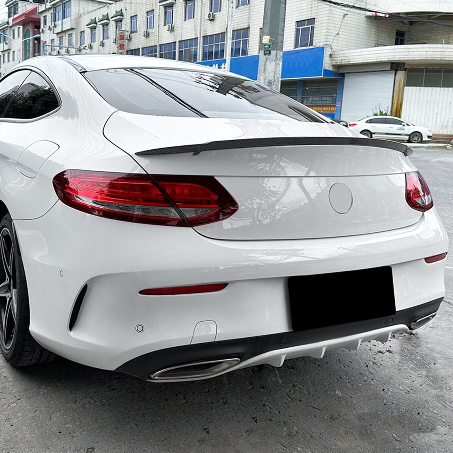 Rear Trunk Spoiler Wing For Benz C Class Coupe C205 C200 C260 C300 AMG 2015-2021