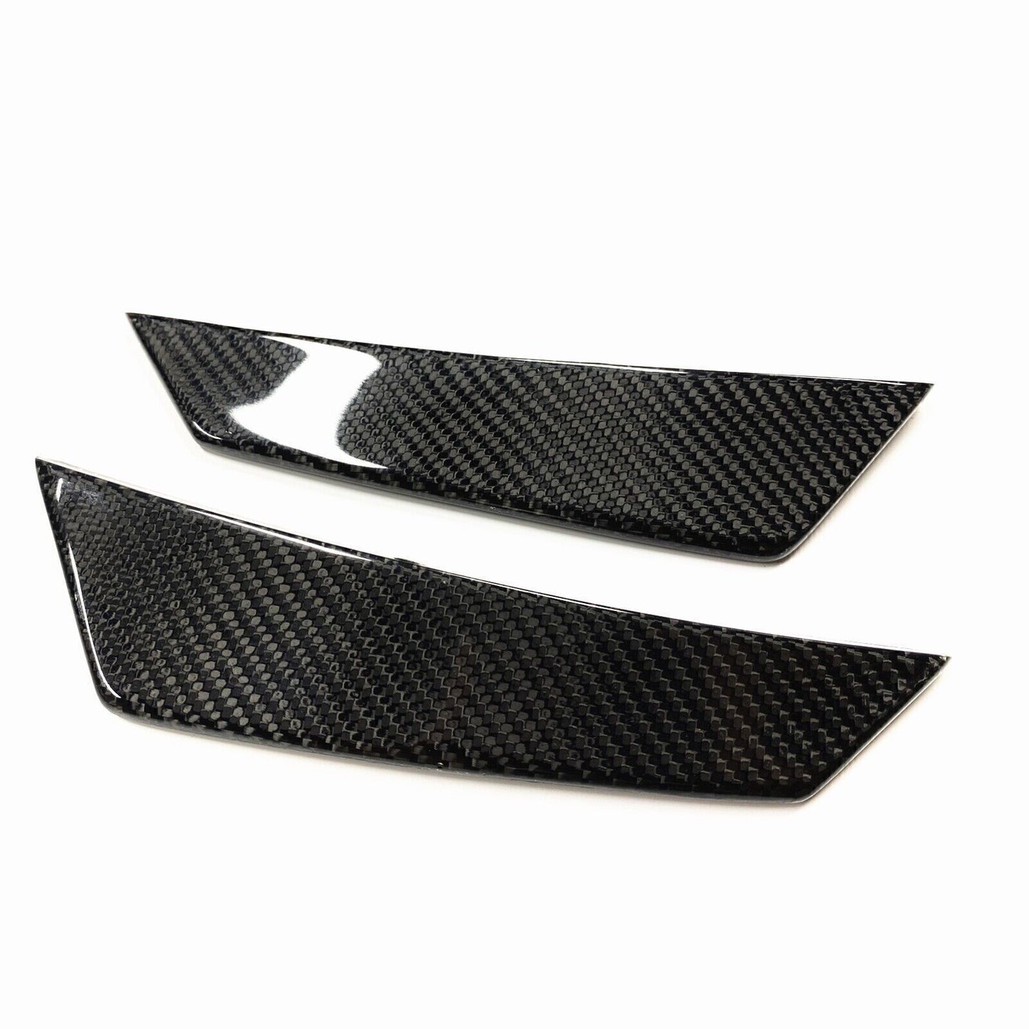 1Set Front Bumper Side Splitter Fin Trim Carbon Fiber For Audi R8 2 Door 2016-20