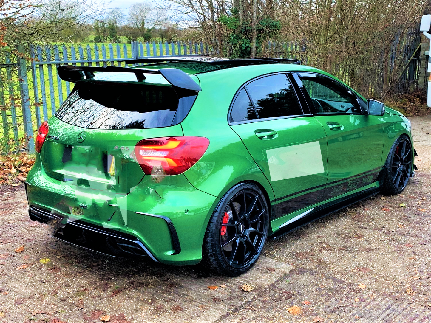 Fits Mercedes A45 A Class W176 Gloss Black Boot Roof Spoiler 2012-2018