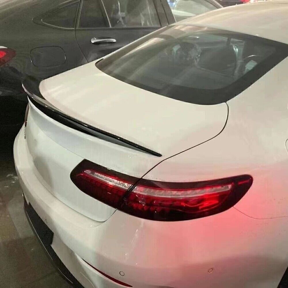 1x Gloss Black Rear Trunk Spoiler Lip For Mercedes Benz E-Coupe 2018 2019-2021