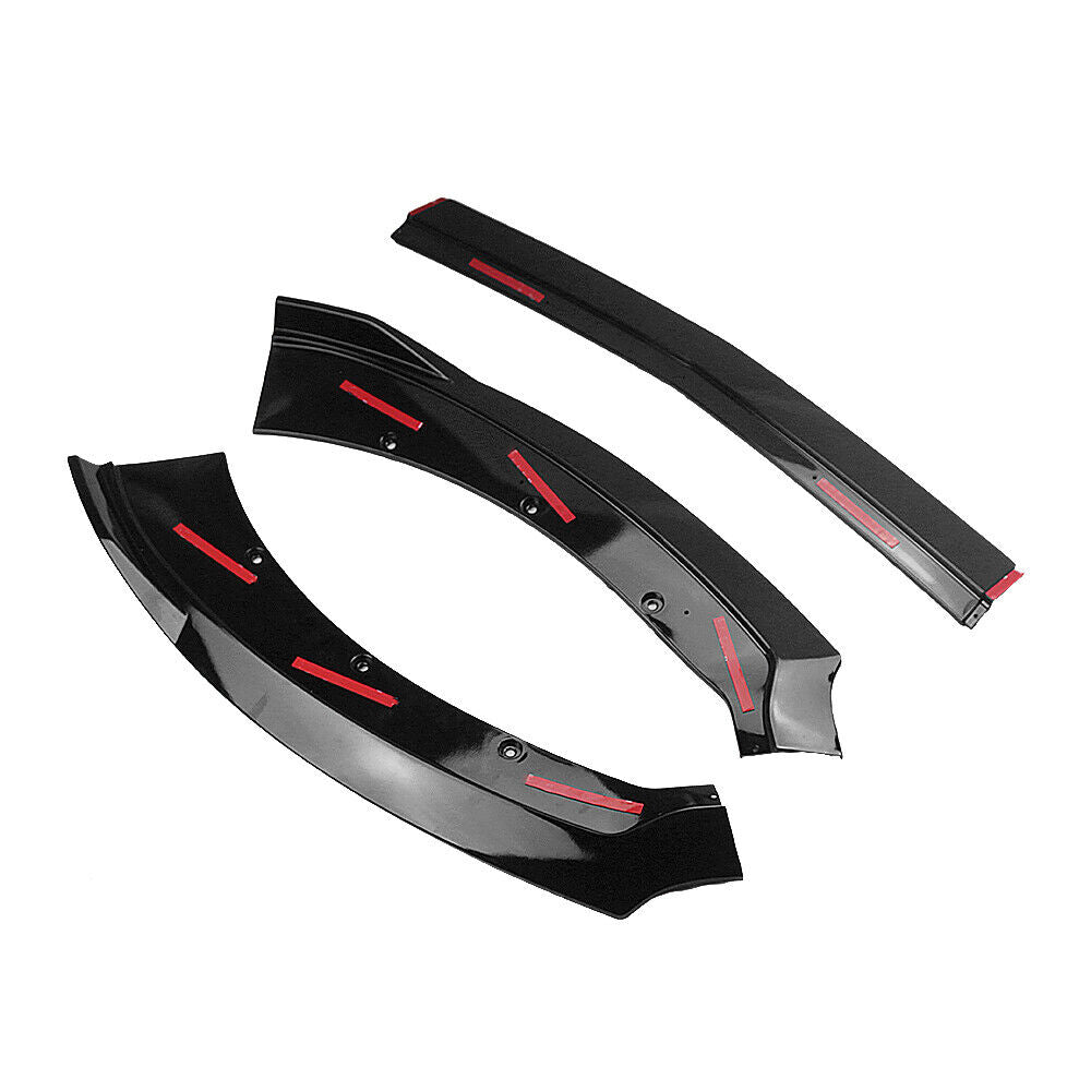 1Set Car Front Bumper Spoiler Lip For Ford Mustang GT 2015 2016-2017 Gloss Black