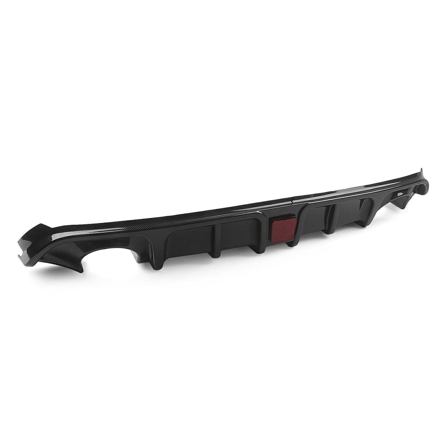 1Set Rear Bumper Diffuser Lip W/LED Light Carbon Look For Infiniti Q60 2017-2022